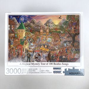 NEW Aquarius "A Magical Mystery Tour Of 100 Beatles Songs" 3000 pc Jigsaw Puzzle